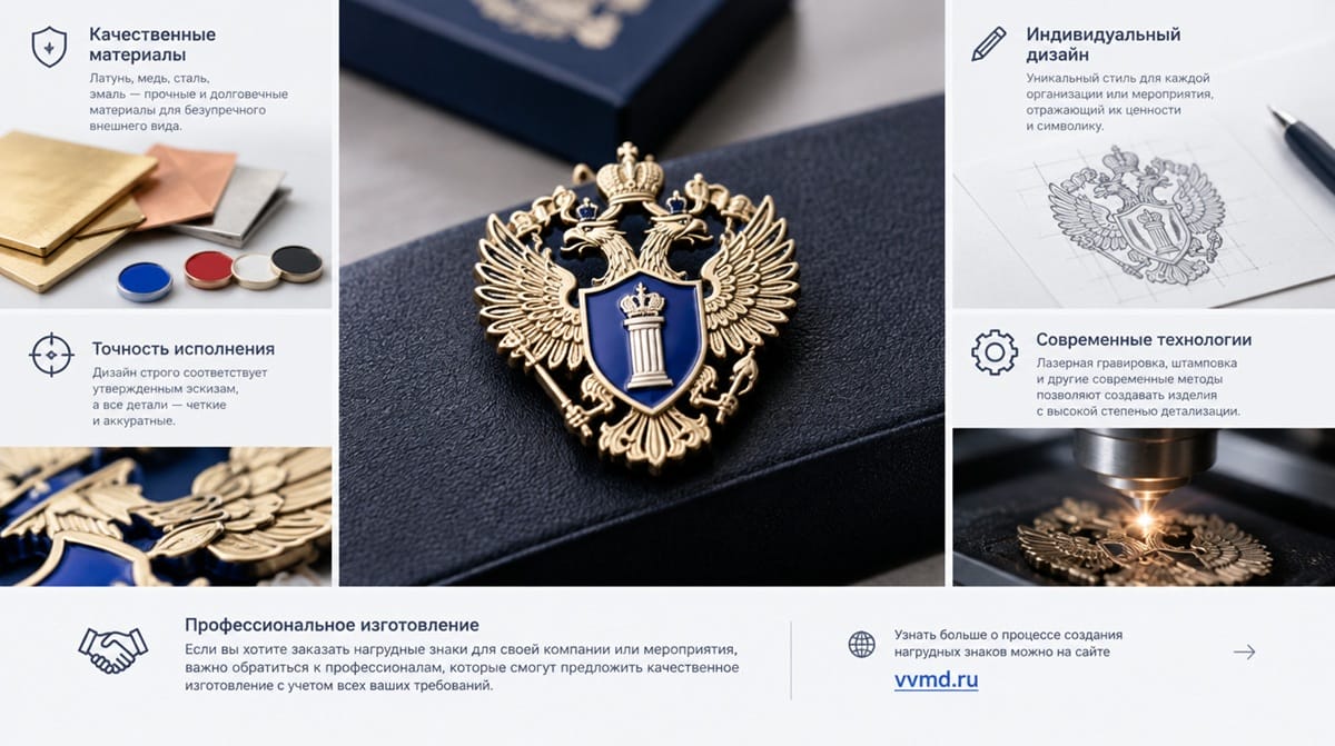 Профессиональное изготовление нагрудных знаков с индивидуальным дизайном, лазерной гравировкой и штамповкой по эскизам